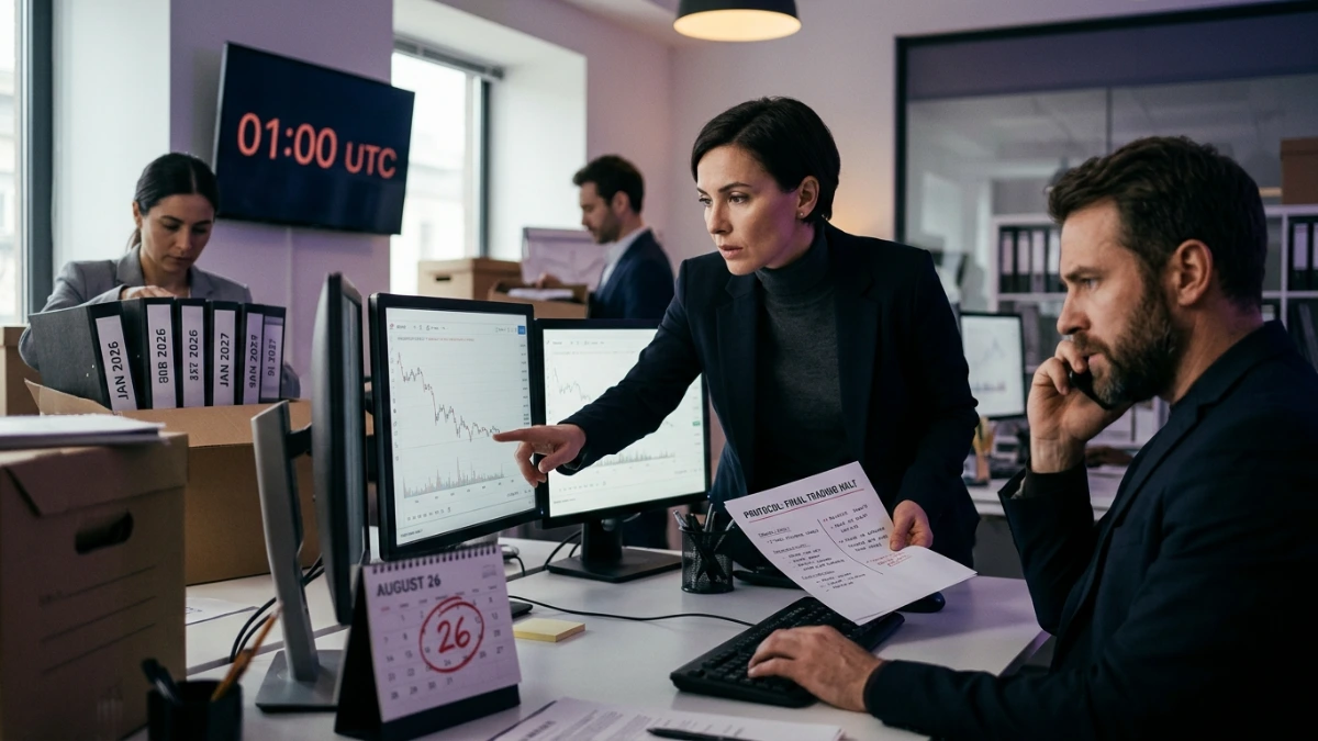 The trading suspension timeline and withdrawal rules