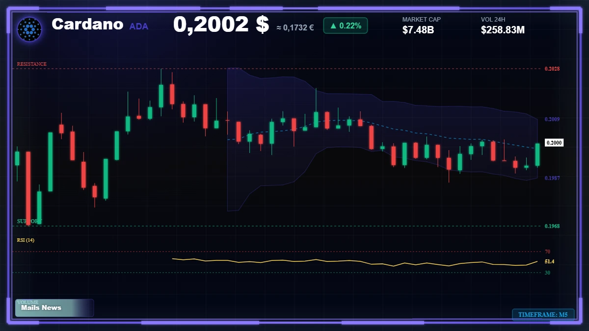 Analyse technique du cours Cardano (ADA) avec données de marché récentes